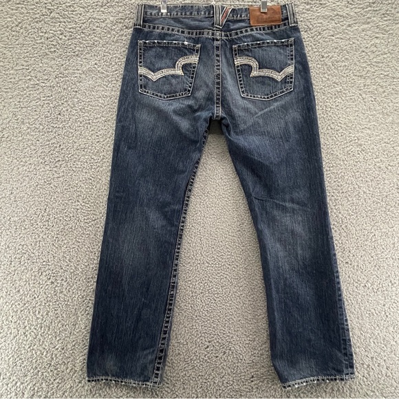 Big Star Men Jeans 34R Slim Straight Dark Wash Denim Western (35x30) - Picture 7 of 16